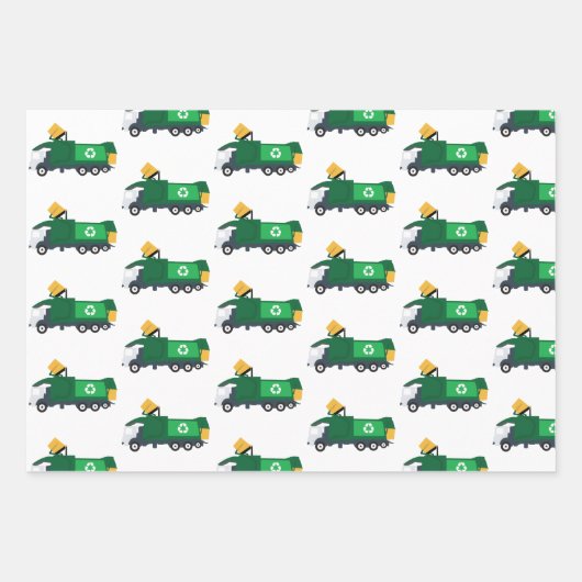 Recycling vuilniswagen inpakpapier vel (Voorkant)