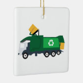 Recycling vuilniswagen keramisch ornament (Rechts)
