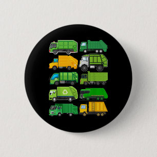 Recycling Vuilniswagen Kids Verjaardagscadeaus Ronde Button 5,7 Cm