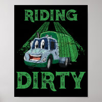 Recycling Vuilniswagen Mannen Vuil Rijden