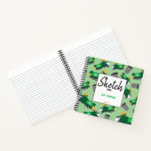 Recycling vuilniswagen Pattern Kinder Sketchbook Notitieboek (Binnen)