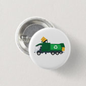 Recycling vuilniswagen ronde button 3,2 cm (Voorkant /achterkant)