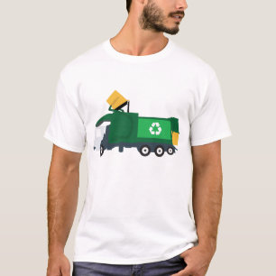 Recycling vuilniswagen t-shirt