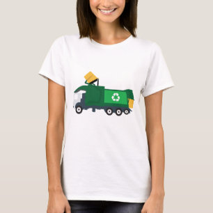Recycling vuilniswagen t-shirt