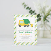 Recycling vuilniswagen Theme Boys Birthday Party Kaart (Staand voorkant)