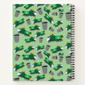 Recycling Vuilniswagens Patroon Kinderen Monogram Notitieboek (Achterkant)