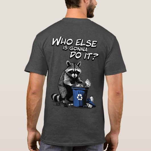 Recycling wasbeer voor en achter t-shirt (Achterkant)