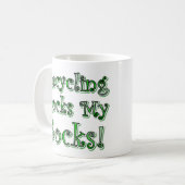 Recycling zet mijn sokken op koffiemok (Voorkant links)