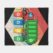  recyclingafval Kinder vuilniswagen Fleece Deken (Voorkant (Horizontaal))