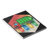 recyclingafval Kinder vuilniswagen Notitieblok (Schuin)