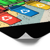  recyclingafval Kinder vuilniswagen Poster (Hoek)