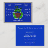 recyclingafval visitekaartje (Voorkant / Achterkant)