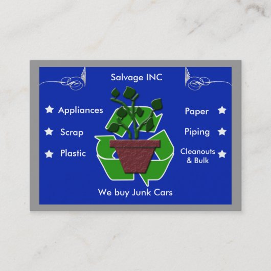 recyclingafval visitekaartje (Voorkant)