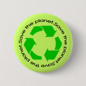 Recyclingbewustzijn | Sparen de Button van de Plan (Voorkant)