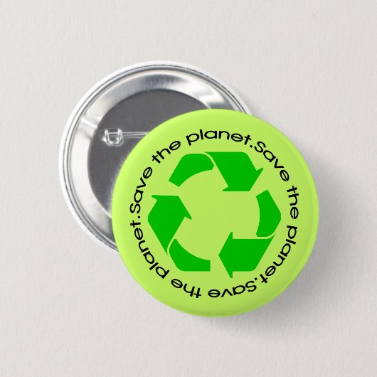 Recyclingbewustzijn | Sparen de Button van de Plan (Voorkant /achterkant)