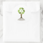RECYCLINGBOOM RONDE STICKER (Tas)