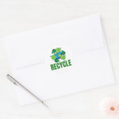 Recyclingbord klassieke ronde sticker (Envelop)