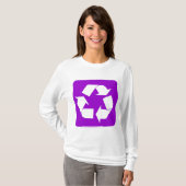 Recyclingbord - Paars T-shirt (Voorkant volledig)