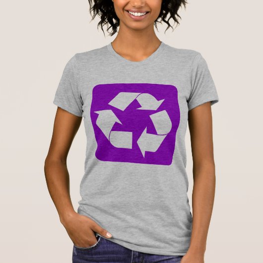 Recyclingbord - Paars T-shirt (Voorkant)