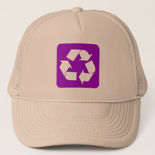 Recyclingbord - Paars Trucker Pet (Voorkant)
