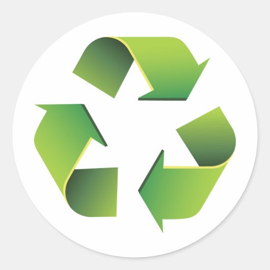 Recyclingbord Ronde Sticker (Voorkant)