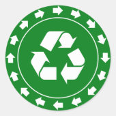 Recyclingbord Sticker (Voorkant)