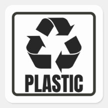 Recyclingbord zwart plastic