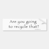 RecyclingBumpersticker Bumpersticker (Voorkant)