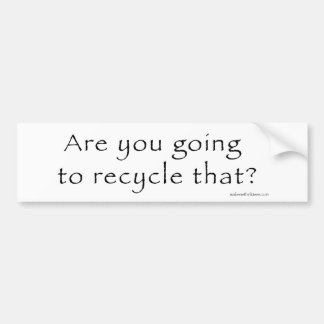 RecyclingBumpersticker Bumpersticker