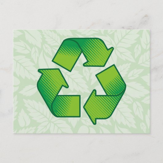 Recyclingsymbool Briefkaart (Voorkant)