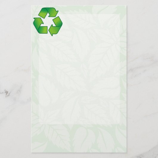 Recyclingsymbool Briefpapier (Voorkant)