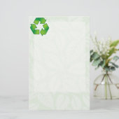 Recyclingsymbool Briefpapier (Staand voorkant)