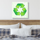 Recyclingsymbool Canvas Afdruk (Insitu (Slaapkamer))