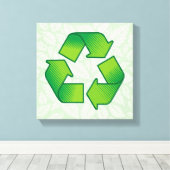 Recyclingsymbool Canvas Afdruk (Insitu (Houten vloer))