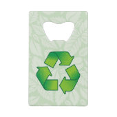 Recyclingsymbool Creditkaart Flessenopener (Voorkant)