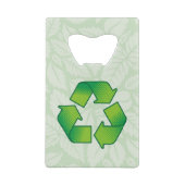 Recyclingsymbool Creditkaart Flessenopener (Achterkant)
