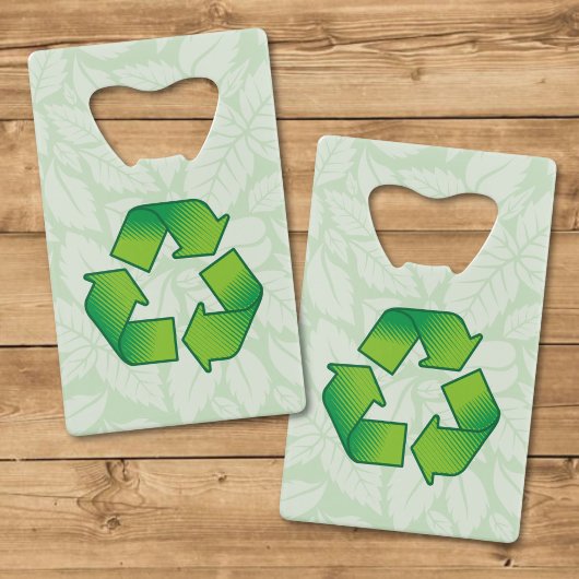 Recyclingsymbool Creditkaart Flessenopener