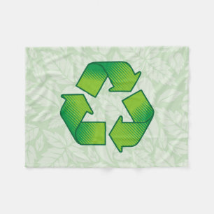 Recyclingsymbool Fleece Deken