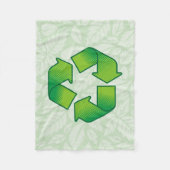 Recyclingsymbool Fleece Deken (Voorkant)