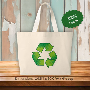 Recyclingsymbool Grote Tote Bag