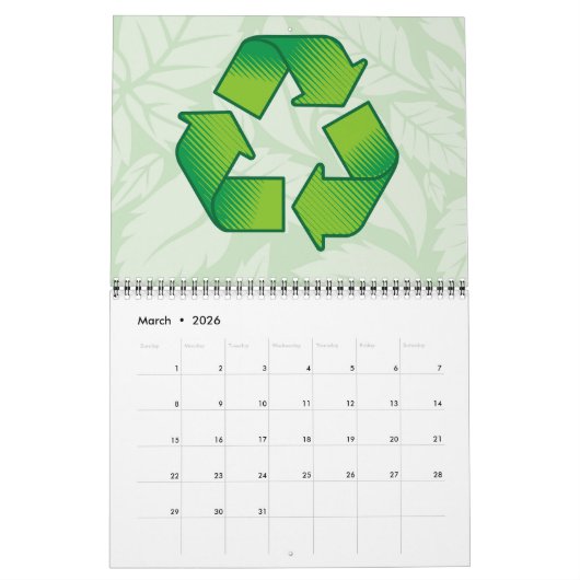 Recyclingsymbool Kalender (Mar 2026)
