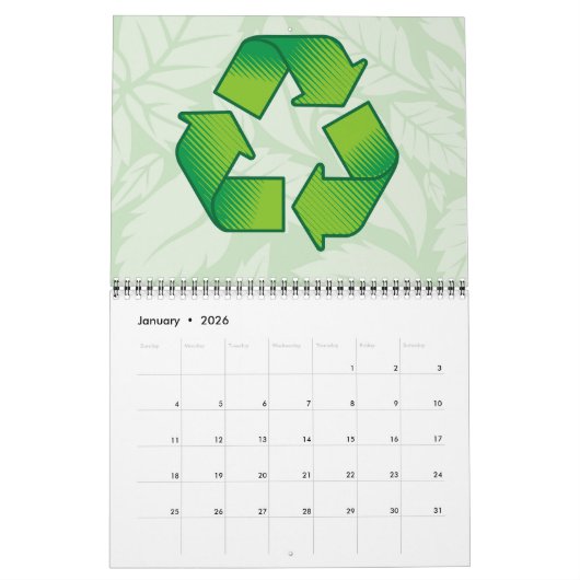 Recyclingsymbool Kalender (Jan 2026)