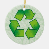 Recyclingsymbool Keramisch Ornament (Voorkant)