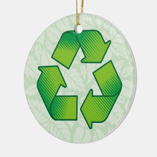 Recyclingsymbool Keramisch Ornament (Links)