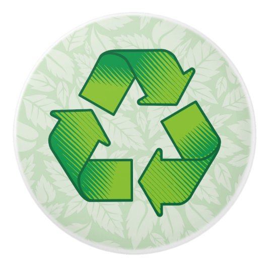 Recyclingsymbool Keramische Knop (Voorkant)