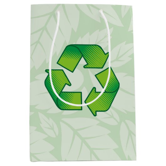 Recyclingsymbool Medium Cadeauzakje (Voorkant)