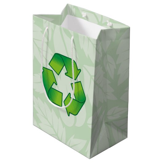 Recyclingsymbool Medium Cadeauzakje (Achterkant Gekanteld)