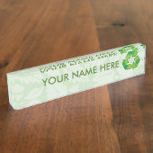 Recyclingsymbool Naambordje (Zijkant)