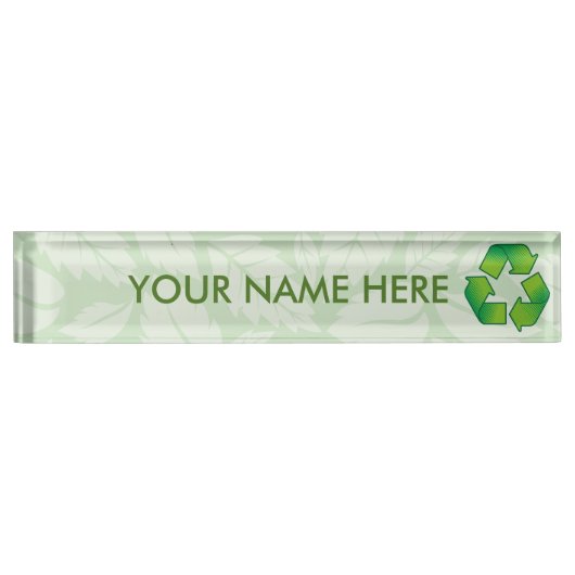 Recyclingsymbool Naambordje (Voorkant)