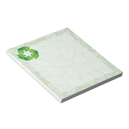 Recyclingsymbool Notitieblok (Schuin)